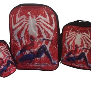 Spiderman Red and Black Backpack Trio